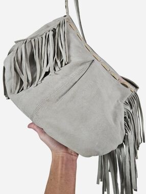 Leather Fringe Boho Crossbody Bag